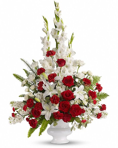 Red and White Sympathy Basket