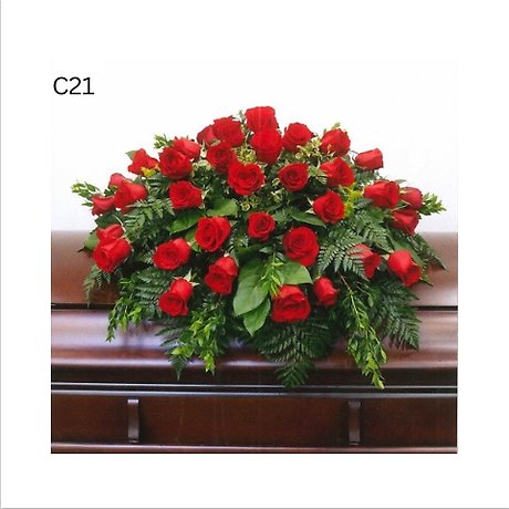 Red Rose Casket Spray