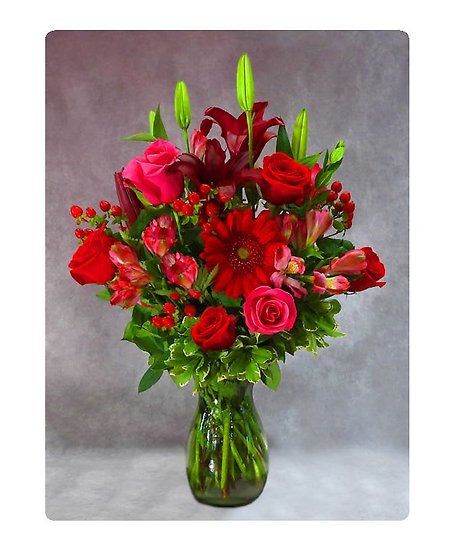 The Red\'s Vase Bouquet