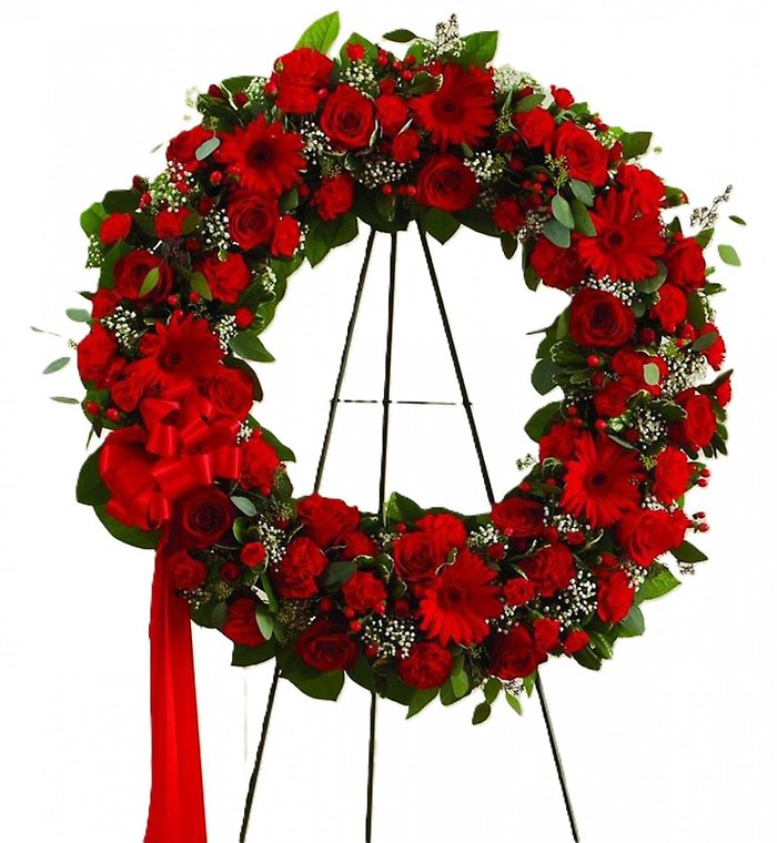 All Red Wreath