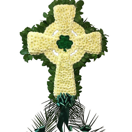 Celtic Cross With Shamrock
