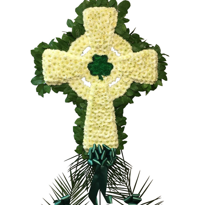 Celtic Cross With Shamrock