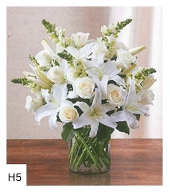 White Lilly And White Rose Bouquet