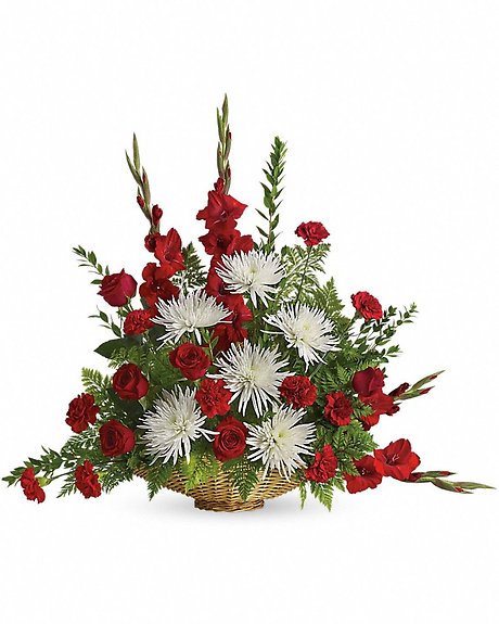 Red and White Sympathy Basket 2