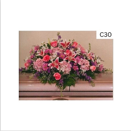 Mixed Pink Casket Spray