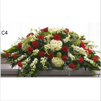 Rose and Hydrangea Casket Spray