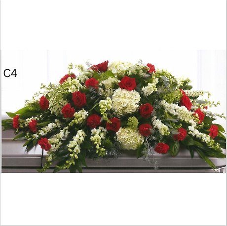 Rose and Hydrangea Casket Spray