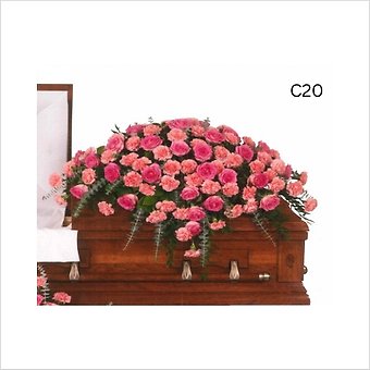 Blushing Pink Casket Spray