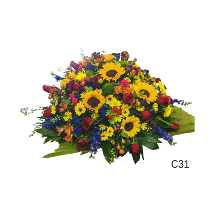 Sunflower Mix Casket Spray
